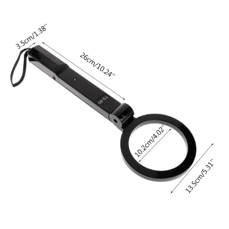 

Portable Hand-Held Folding Metal Detector High Sensitivity Multifunctional Test