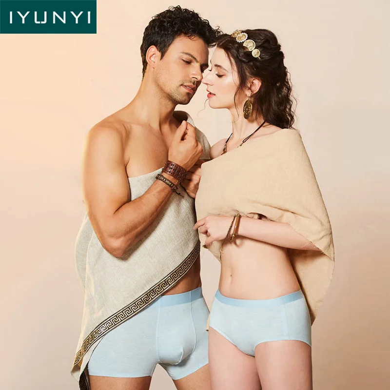 Комплект нижнего белья IYUNYI для пар Мягкие Модальные трусы боксеры шорты женские