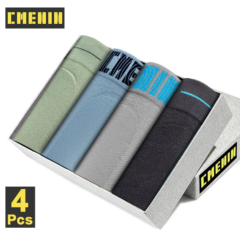 Популярные мужские боксеры C MEN IN 4 шт./лот сексуальное мужское нижнее белье шорты