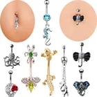 Новинка кольца Navei для живота Мелисса Креативный дизайн в виде слона пупок для ногтей пирсинг для живота гиппокамп женское украшение для пирсинга тела