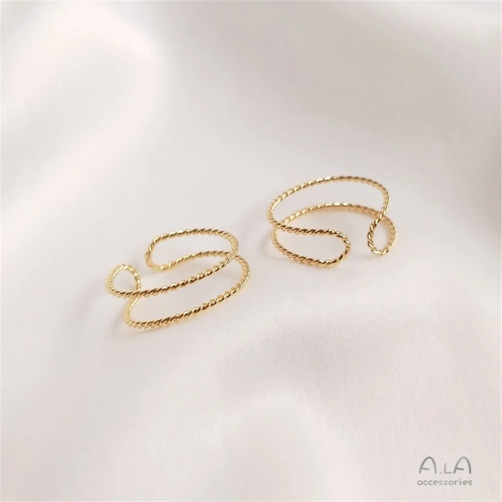 

Double Thread ring ring hand clamp Pearl yarn DIY parts double ring