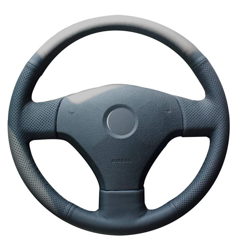 

Black Natural Leather Car Steering Wheel Cover for Volkswagen VW Jetta 5 2006-2010 Old Jetta