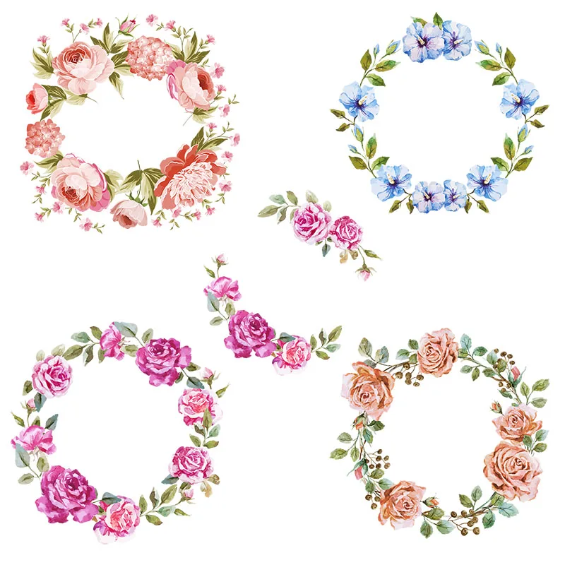 

Красивая Акварельная Роза Three Ratels QCF62, декоративный венок, настенная наклейка