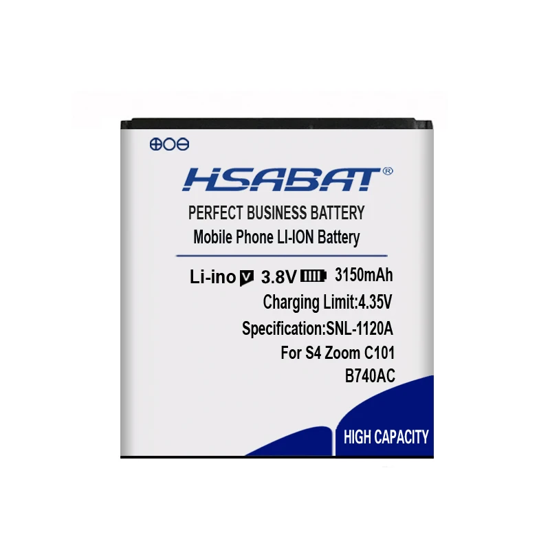 HSABAT новейший аккумулятор для Samsung Galaxy S4 Zoom SM-C1010 C105 NX3000 I939D S4zoom C1010 3150 мАч B740AC B740AE |