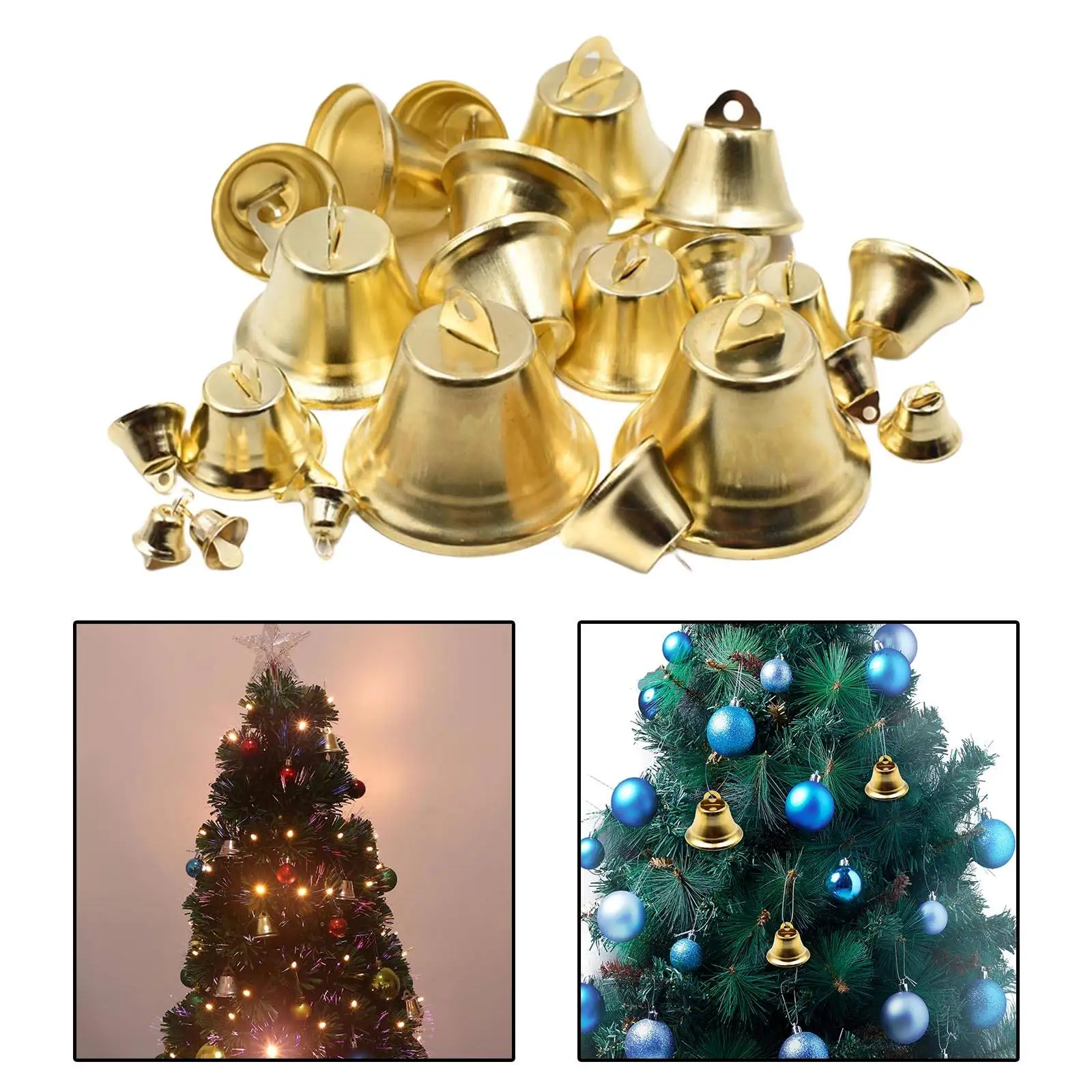 

Gold Jingle Bells Pendants Hanging Christmas Ornaments Christmas Decorations Party DIY Crafts Accessories