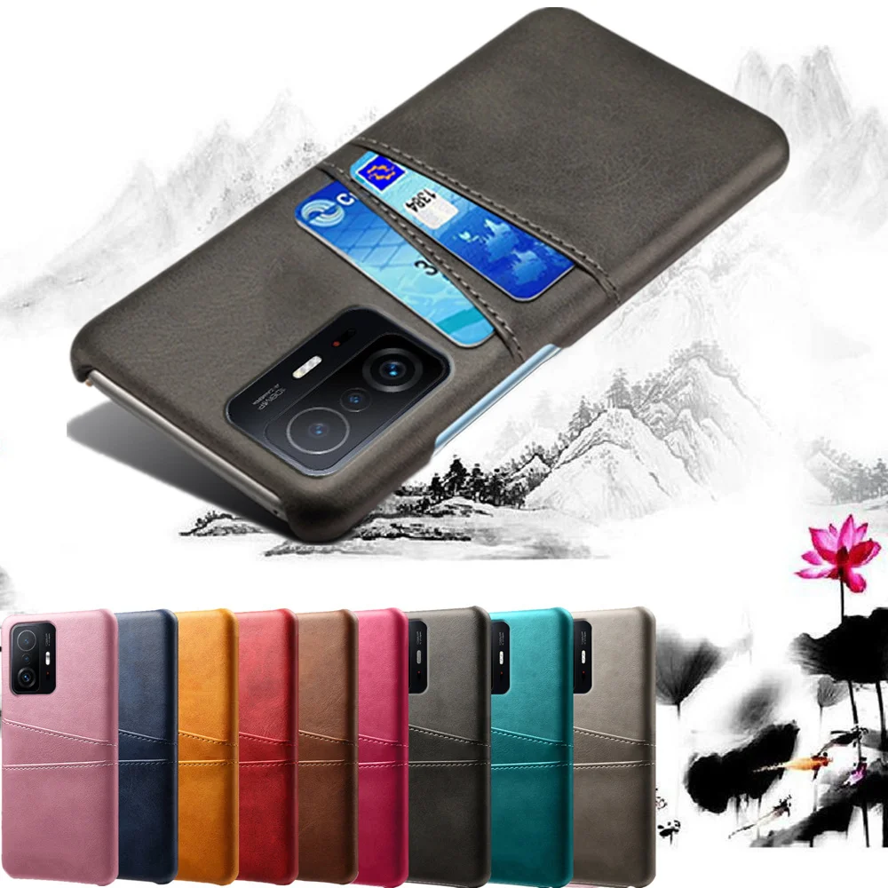 

For Xiaomi Mi 11T Pro Case Card Slot Holder PU Leather Case for Mi 11 Lite 11 Ultra 6.81 " Redmi Note 10S 10 5G Pro Cover Coque