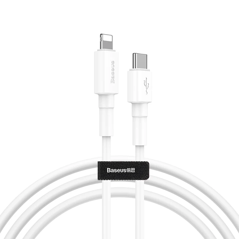 Baseus 18 Вт Быстрая зарядка USB-C для Lightning PD кабель для iPhone 11 Pro X Max зарядный кабель для передачи данных для Macbook iPad Pro USB шнур - Цвет: USB C for Lightning