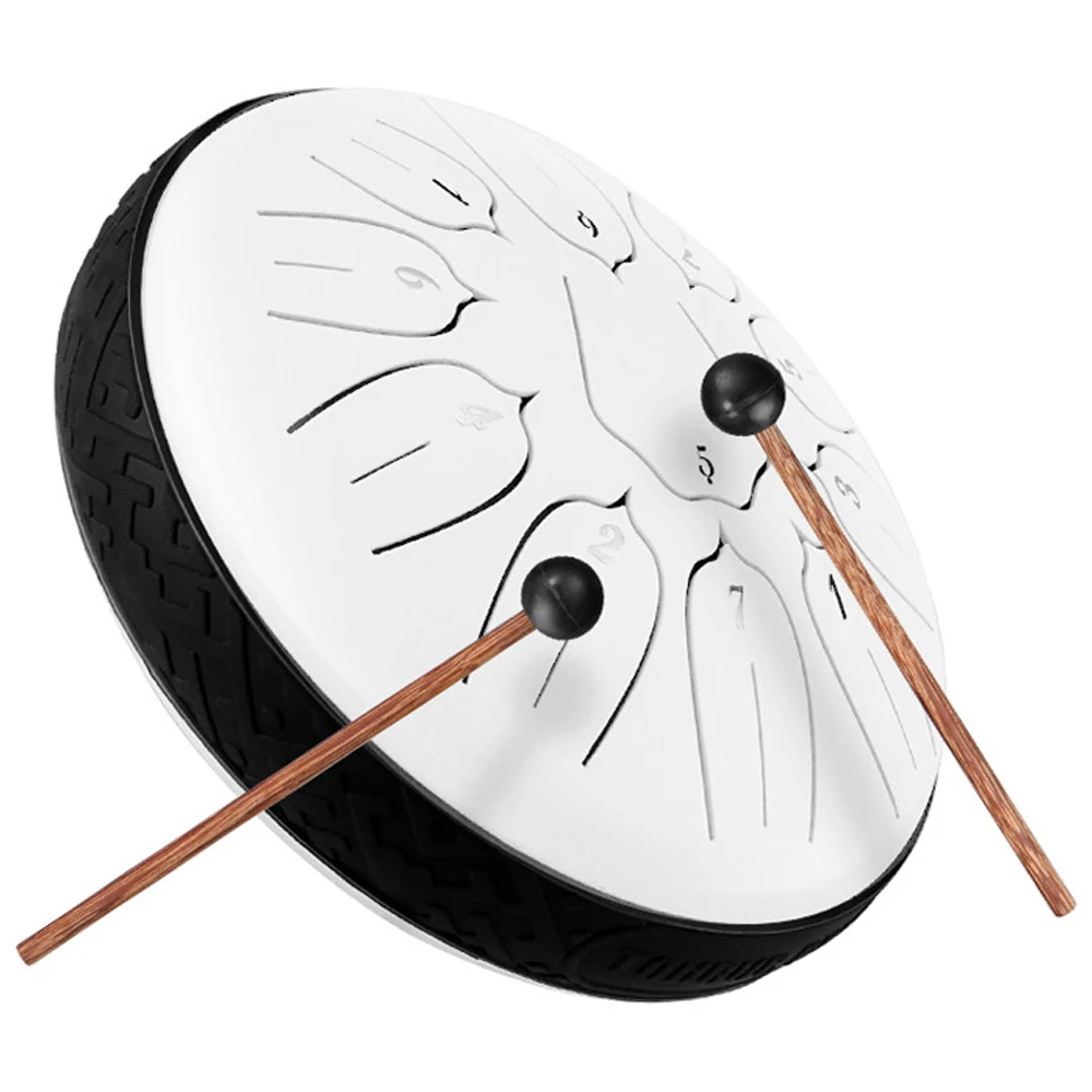 

6 Inch 11 Tone Mini Steel Tongue Drum with Drumsticks Percussion Musical Instruments Hand Pan Drums Child Drum Set Beginner Gift