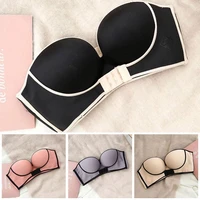 strapless underwear women sexy invisible bras push bralette padded up closure wireless bra bandeau lingerie top front sexy m9a8