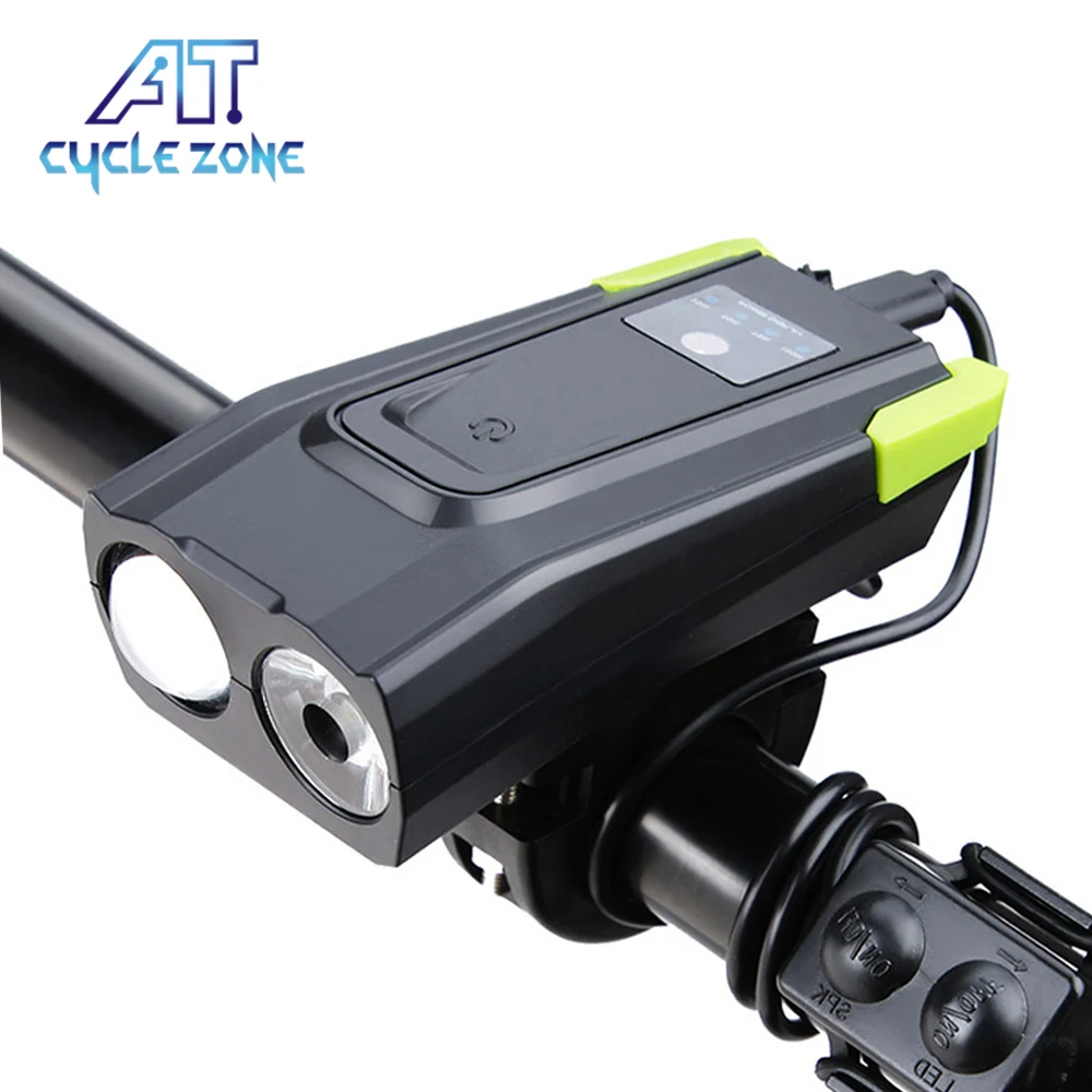 

CYCLE ZONE T6 800 Lumen 4000mAh Smart Induction Bicycle Front Light with Horn USB Rechargeable LED Bike Lamp Cycle FlashLight