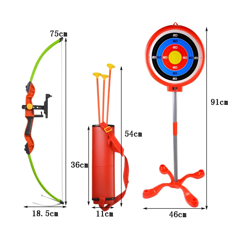 1 Set Archery Kids Bow And Arrow Toy Target Stand Board Quiver Children Outdoor Shooting Game | Спорт и развлечения