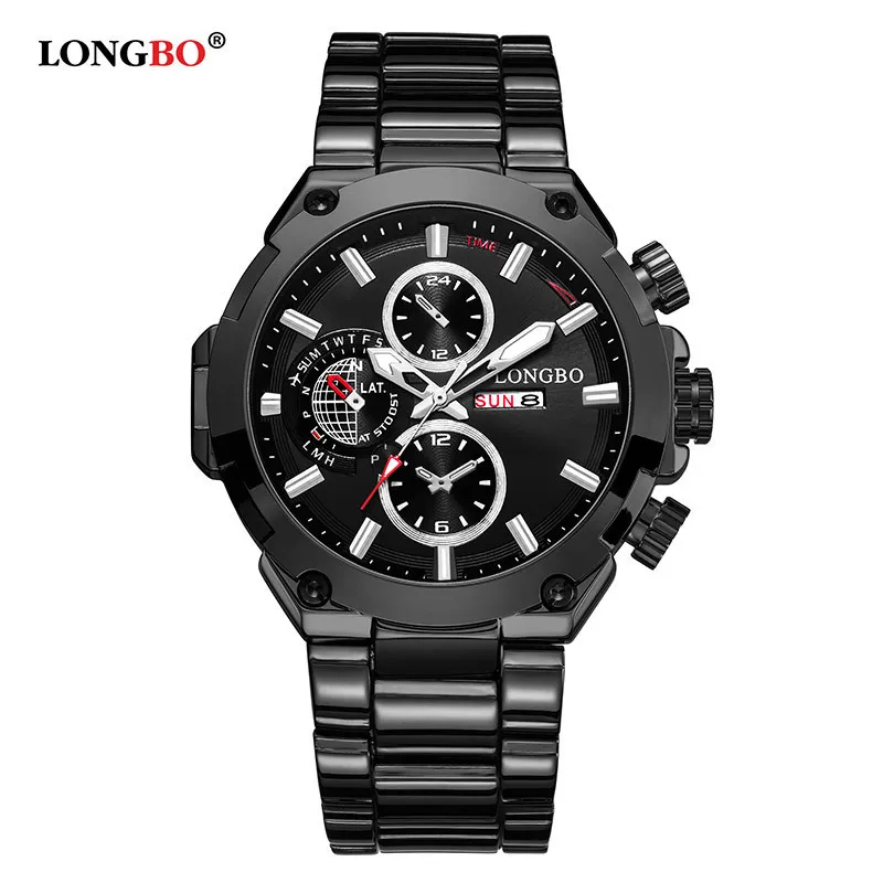 

LONGBO/Long Bo hot style men's watch business fashion waterproof stainless steel quartz watch 2019 new watch