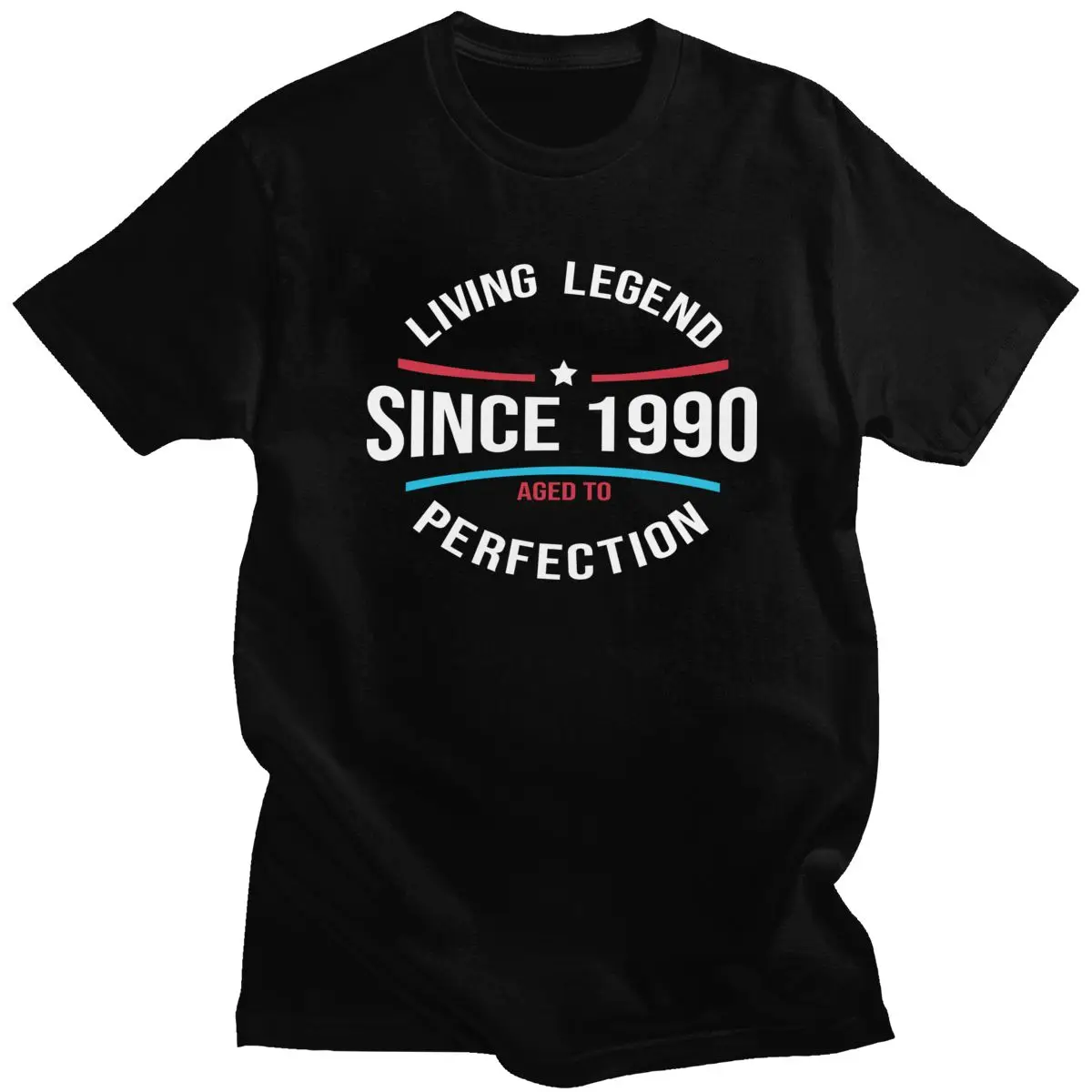 

Living Legend Since 1990 Shirt Aged To Perfection Tshirt Men Cotton 30th 30 Years Old Birthday Gift Tee Top Short Sleeve T-shirt