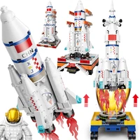 city aerospace rocket launch center building blocks model ideas astronaut space exploration bricks educational toys for children