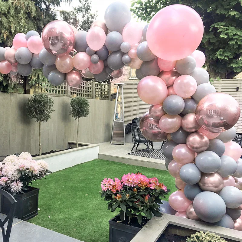 

Balloons Garland Arch Kit Macaron Party Foil Metal Balon Decoration Multicolor Valentine Wedding Balloons Backdrop Decoration