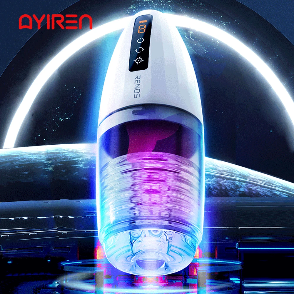 AYIREN Automatic Vibrators for Male Masturbation Cup Sucking Pocket Pussy Machines Sex Toys Men Homme Masturbator Blowjob | Красота и