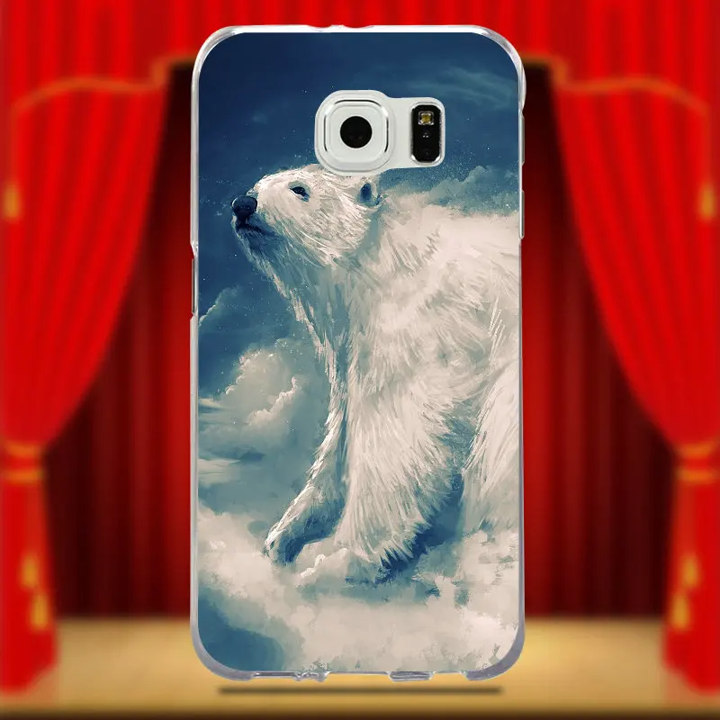 Милые мягкие силиконовые чехлы из ТПУ с белым полярным медведем для телефонов Samsung Galaxy S2 S3 S4 S5 Mini S6 S7 S8 S9 Edge Plus