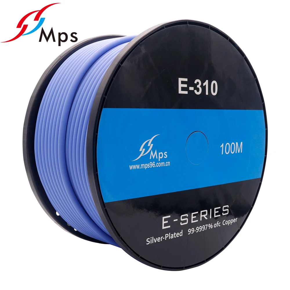 

Tanwan MPS E-310 99.9997%OFC Silver Plated Signal Line Audio Wire RCA Audio Cable 0.94mm2/17AWG*2 1 Meter