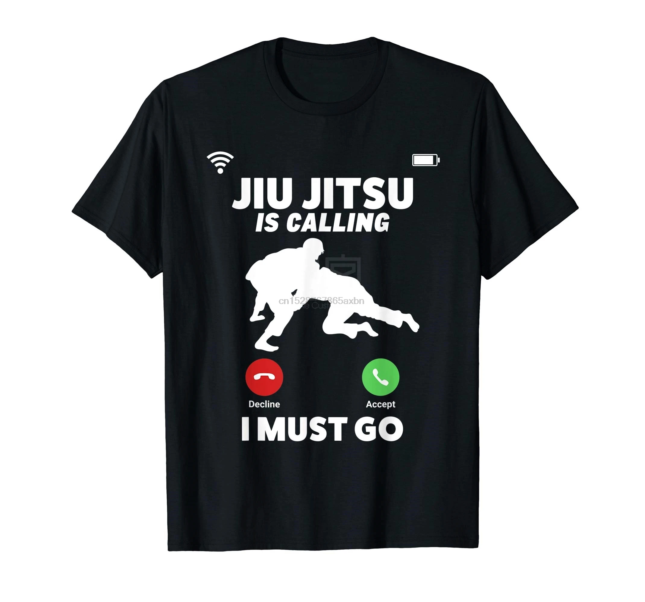 Забавная футболка Jiu Jitsu Is call I Must Go с экраном телефона стильная из натурального
