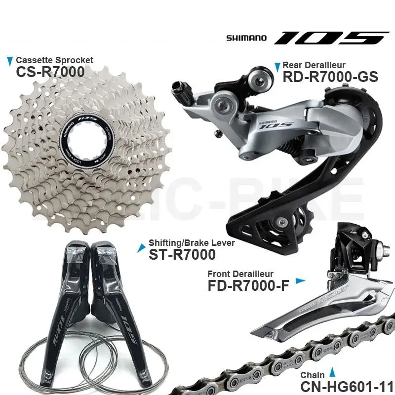 Переключатель передач SHIMANO 105 R7000 2x11 в для шоссейного велосипеда с тормозным