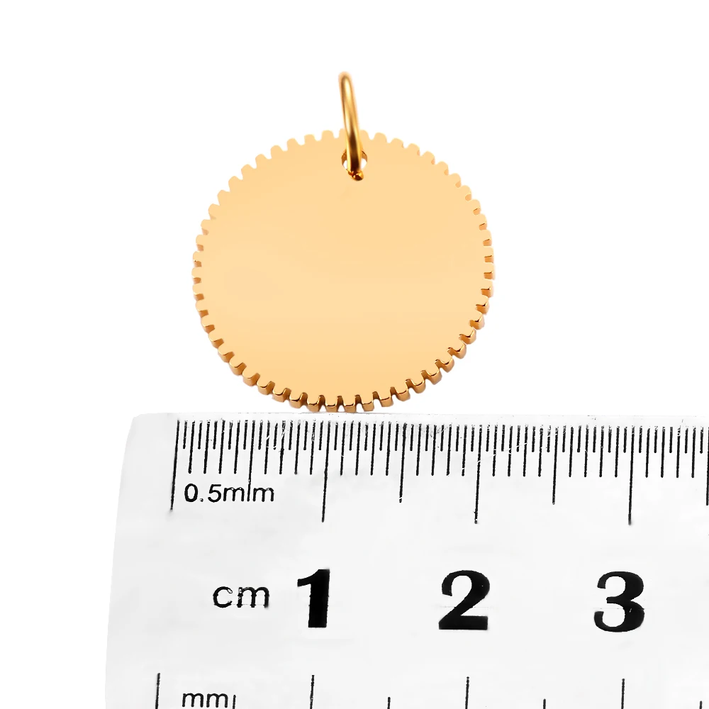 10 шт./лот 20 мм круглая Экипировка из нержавеющей стали в стиле панк