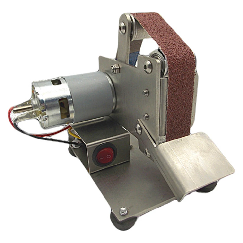 

Mini Electric Belt Sander Angle Grinder Grinding Machine 15 Belt Grinder DIY Polishing Grinding Machine Cutter Edge Sharpener