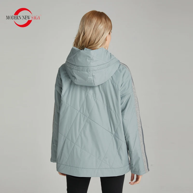 MODERN NEW SAGA 2020 Женская Куртка Весенняя Стеганая Пиджак Женский Осеннее Свободное