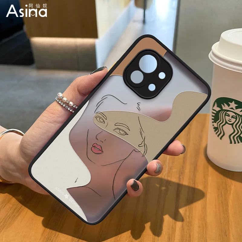 Модный женский чехол ASINA для Xiaomi Mi11 10 Матовый Прозрачный жесткий из поликарбоната