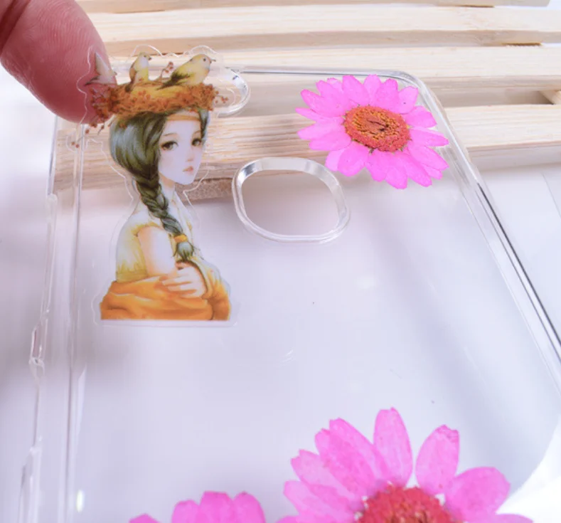 

Epoxy Scrapbook Stickers DIY Elk Flaming Silicone Epoxy Resin Crafts Souvenir Transparent Sticker Stationary Accessories