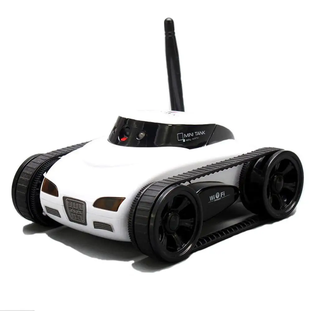 White FPV iSPY wifi в режиме реального времени трансмисс Радиоуправляемый мини-танк HD камера видео пульт дистанционного управления робот автомобиль интеллектуальная IOS Anroid APP Беспроводная игрушка - Цвет: White
