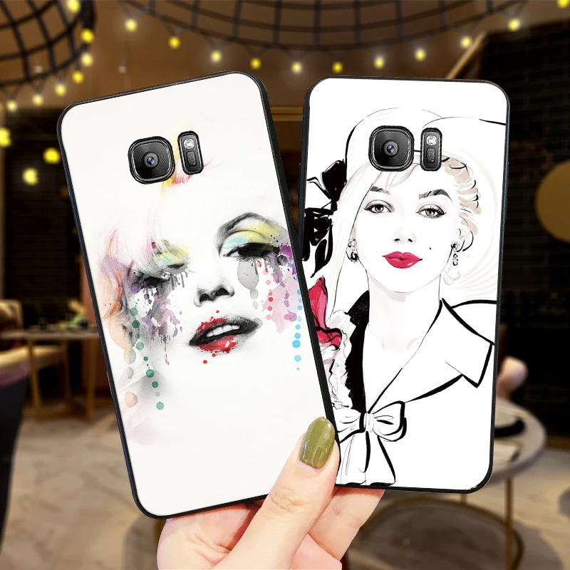 Роскошный черный чехол Marilyn Monroe для huawei P Smart Z 2018 P20 Pro P8 P9 Mini P10 2019 P30