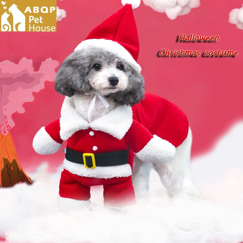 

Новая модная зимняя смешная трехмерная подставка для собак с Санта Клаусом