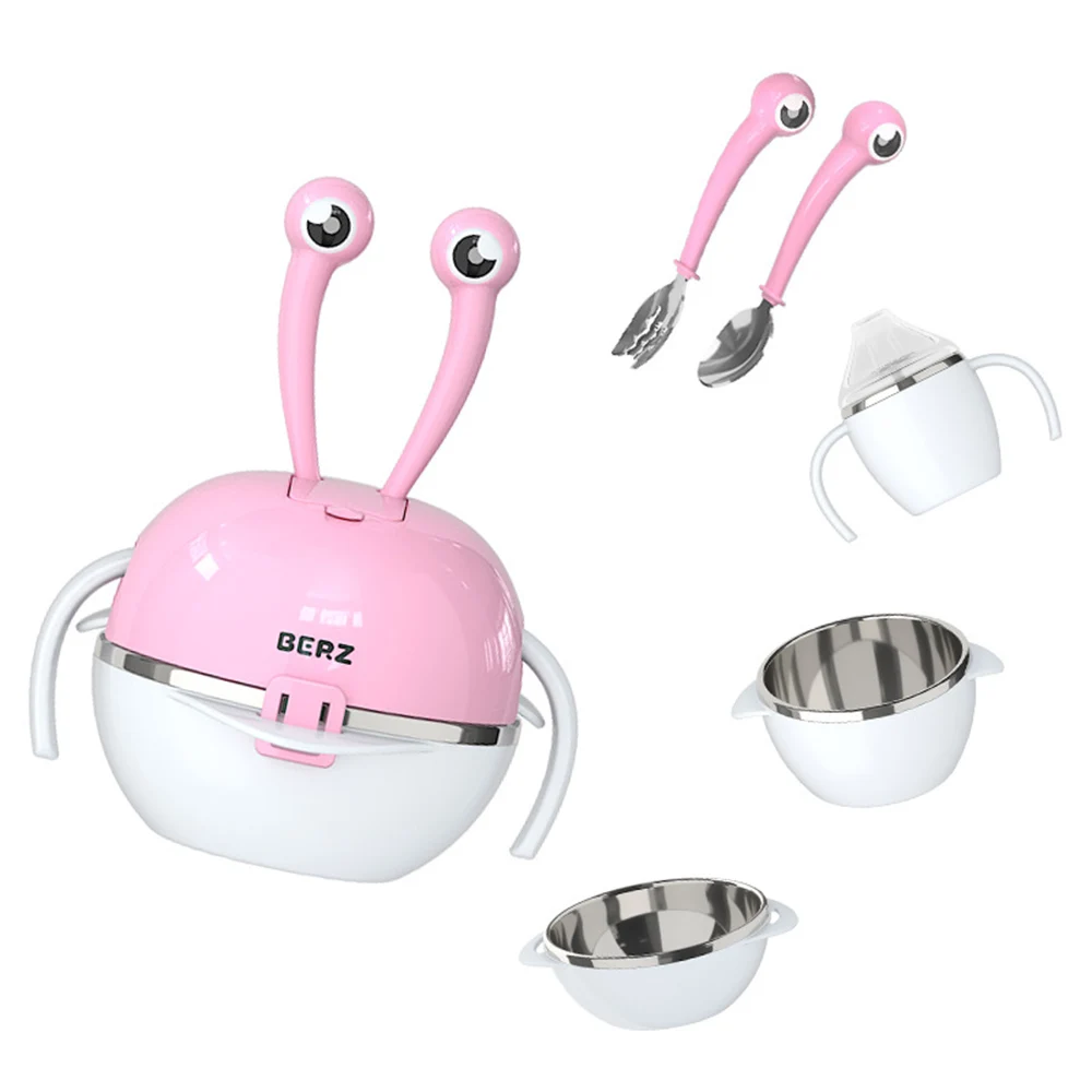 Милый компактный набор детских столовых приборов для кормления ребенка дизайн