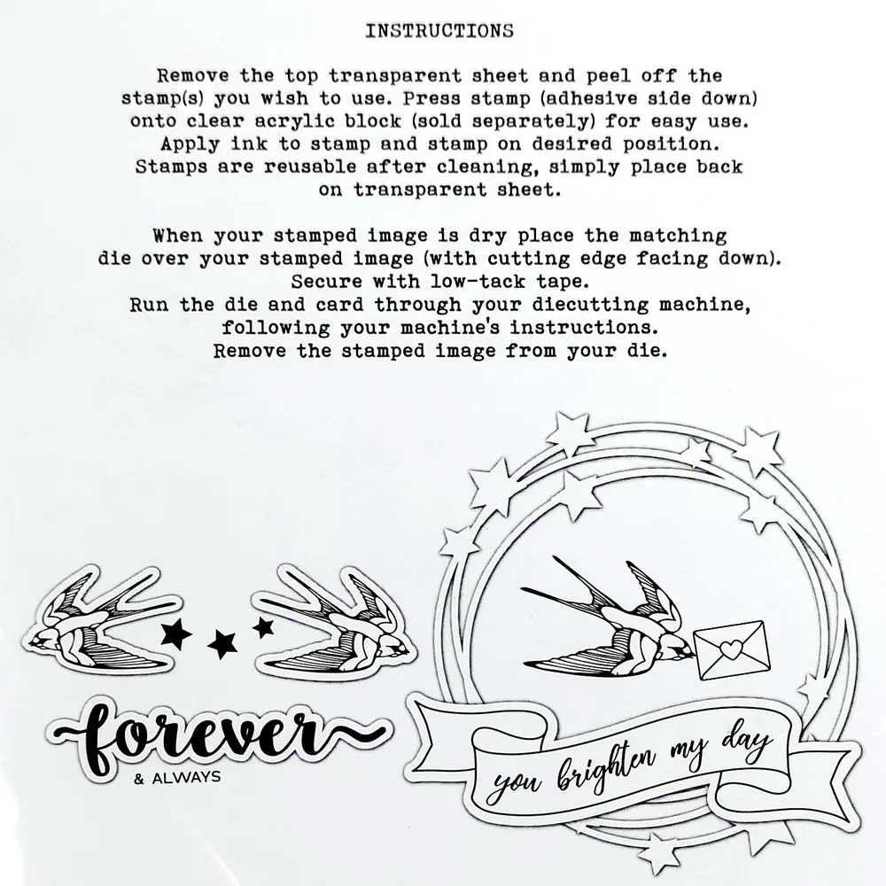 Набор прозрачных штампов CRZCrafter для скрапбукинга и резки металла печать журнала