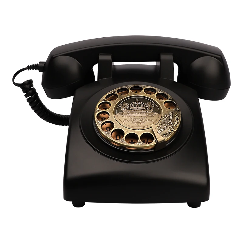 iakemic retro rotary dial home phones old fashioned classic corded telephone landline vintage phone for home and office free global shipping
