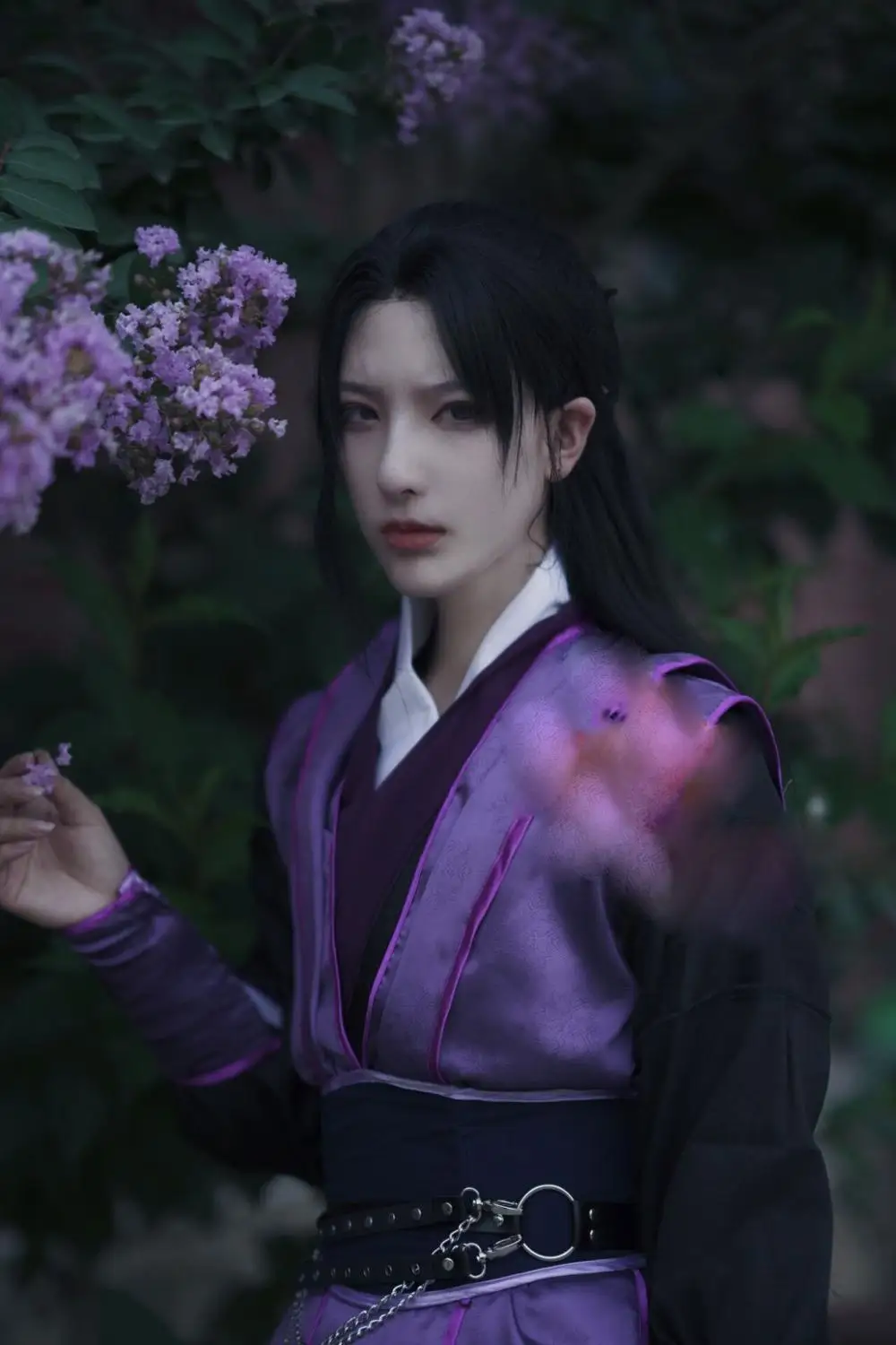 Jiang Cheng фиолетовый мужской костюм ханьфу для аниме основатель дьявольского