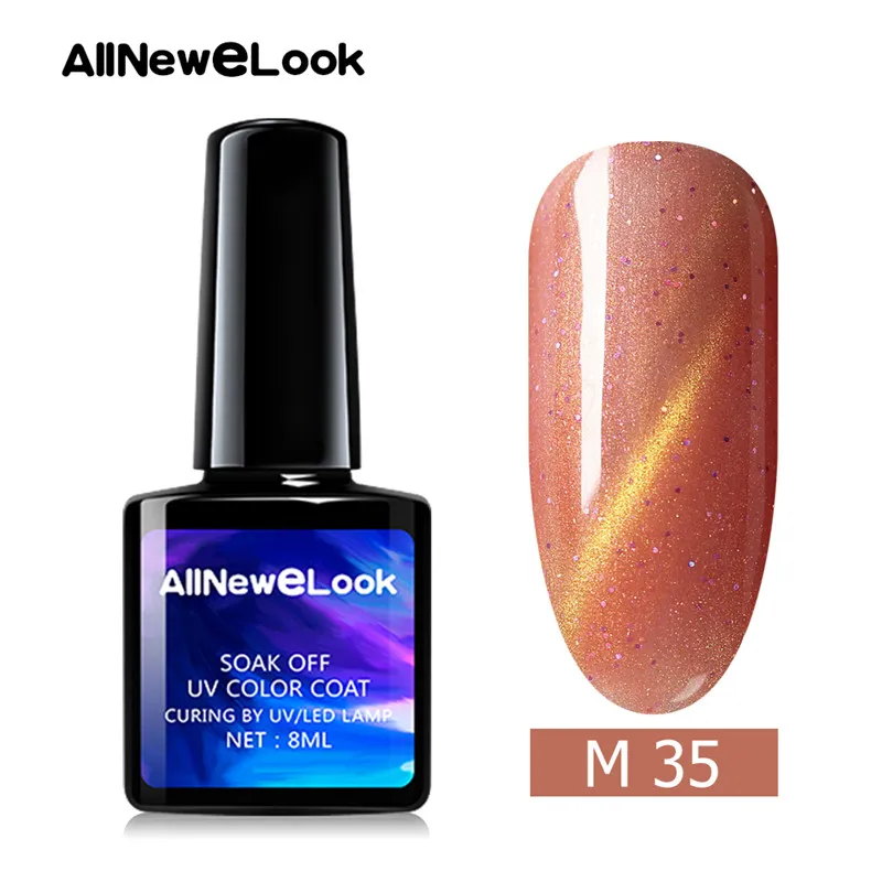 CA035 Allneweook УФ-гель для ногтей Cateye 8 мл Магнитный лазер лак для ногтей клей для ногтей - Цвет: CA035