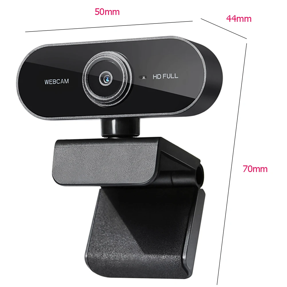 

1080P Full HD Webcam w/Microphone for Desktop Laptop PC USB Web Camera w/360 Rotatable Clip For Video Conference Live Streaming