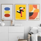 Постер Bauhaus с абстрактным геометрическим рисунком, современный минималистичный плакат, Картина на холсте, домашнее настенное украшение для гостиной и спальни