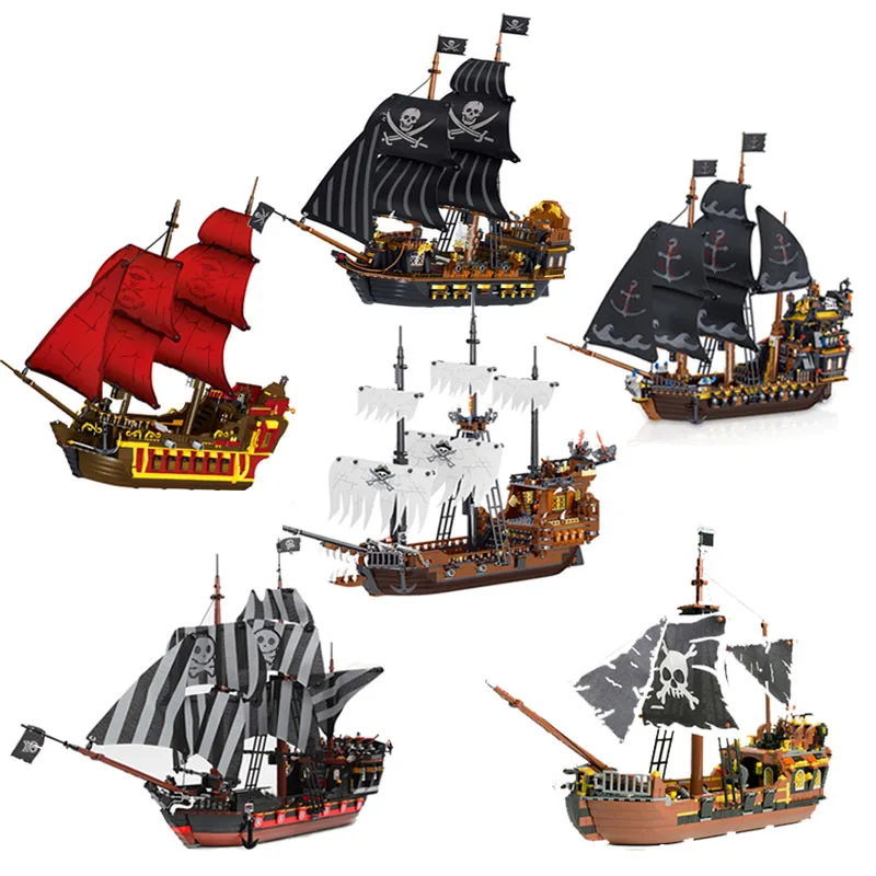 

Kingdom Temestuous Waves Moc Bricks Pirate Ship Modular Bricks Ideas Sea Cow Model Building Blocks QL1803 QL1801 QL1802 QL1804