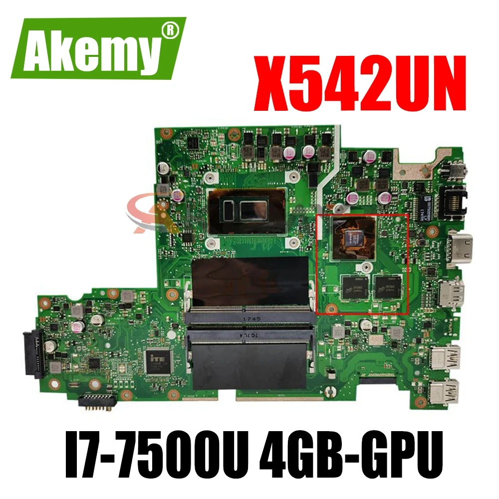 

AKEMY Mainboard For ASUS X542UR X542UN X542UQ X542UNR X542UQR X542U Laptop Motherboard Mainboard W/ I7-7500U 4GB-GPU