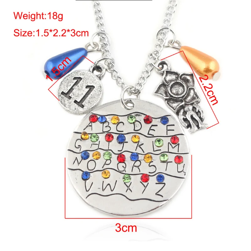 necklace Странные Вещи Дастин Толстовка Eleven Футболка Пуловер для косплея толстовки странные вещи хип-хоп Толстовка для женщин и девочек - Цвет: necklace