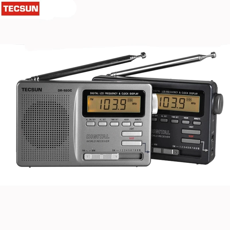 Tecsun DR 920C радио FM MW SW 12 Band цифровой будильник приемник и подсветка портативный
