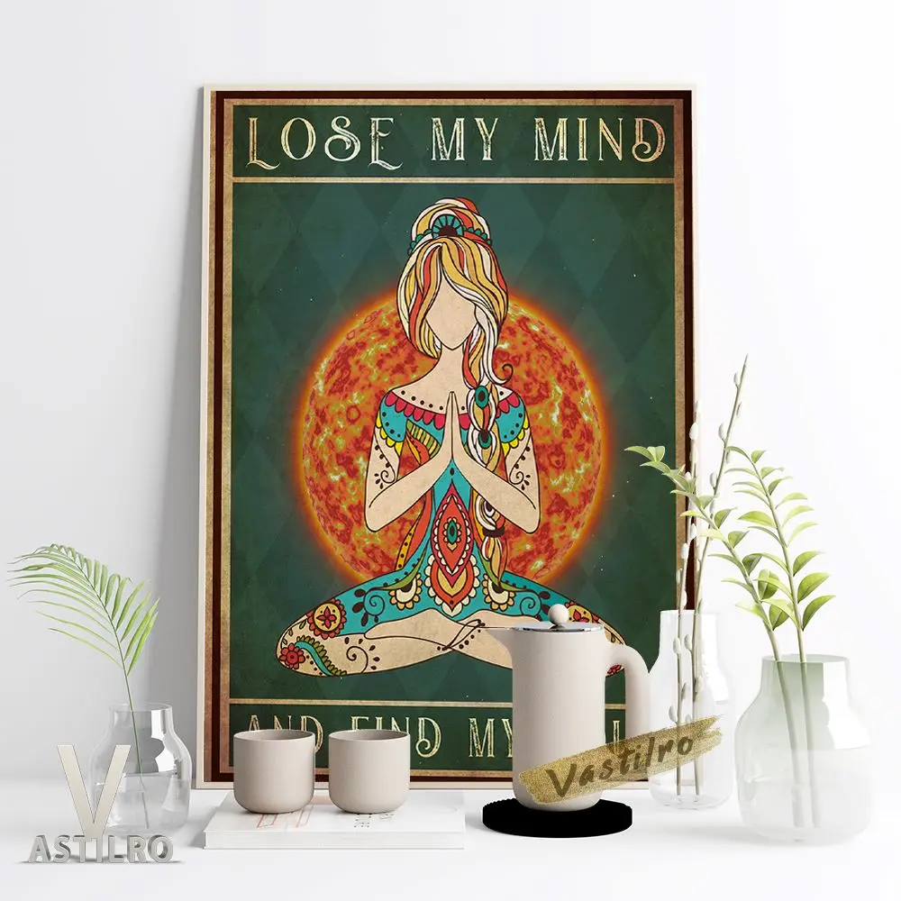 

Yoga Namaste Asana Bodybuilding Poster Motivation Sport Wall Picture Sun Planet Canvas Painting Meditation Practice Studio Decor