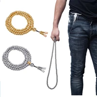 high quality outdoor self defense weapons 108 steel balls necklace chain personal safety protection supplies tactical bracelet