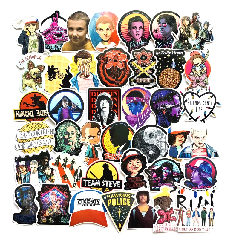 50 шт. vsco очень странные дела Стикеры s Водонепроницаемый чемодан для Скейтборда