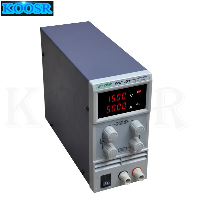 Высокое качество KPS1505DF 15V5A 110 V-230 V 0,1 V/0.001A ЕС светодиодный цифровой Регулируемый переключатель DC источник питания mA дисплей