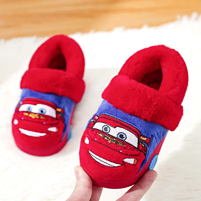 

2019 Winter New Cartoon Toddler Kids Children Cotton Warm Slippers Anti Skid BOYS Girls Fur Slippers Plush Christmas Slippers