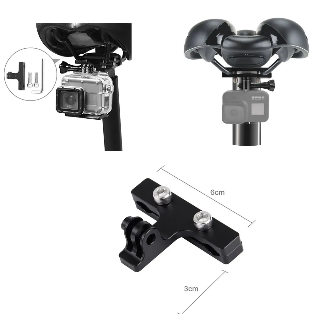 Алюминиевый кронштейн для крепления на велосипедное седло камеры Gopro Hero 9 8 7 5 SJCAM Yi