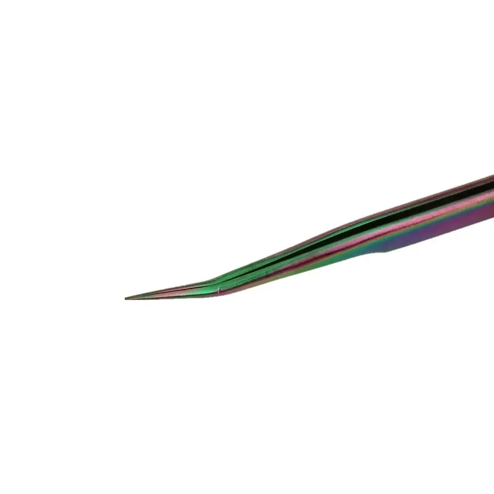 2 шт. нержавеющая сталь изогнутые прямые пинцеты радуга зажим для наращивания